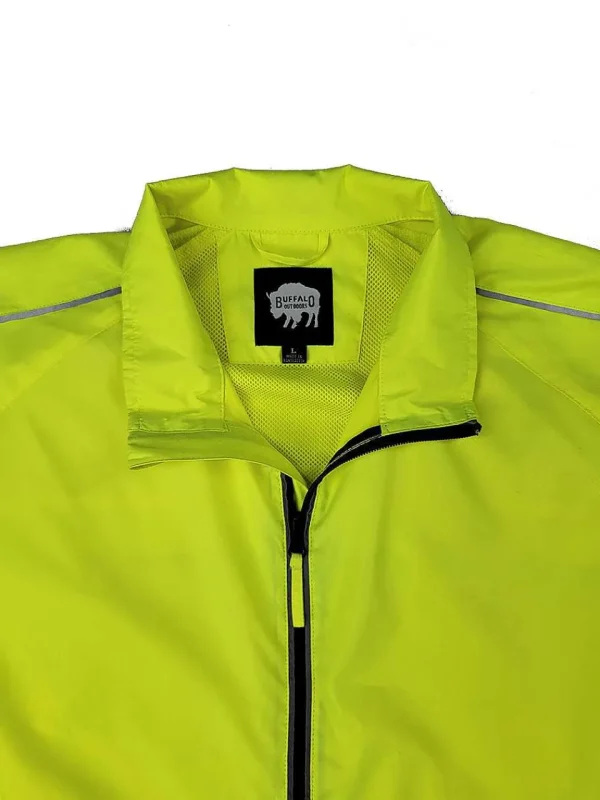 Buffalo Outdoors Men's Jackets^® Workwear Men's Reflective Windbreaker-Hi Vis Yellow