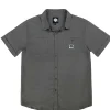 Buffalo Outdoors Button Down Shirts^® Workwear Short Sleeve Button Down Twill Work Shirt-Granite Grey