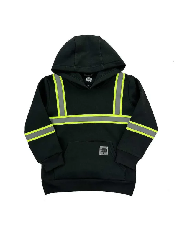 Buffalo Outdoors Hoodies^® Workwear Kid's Black Reflective Safety Hoodie