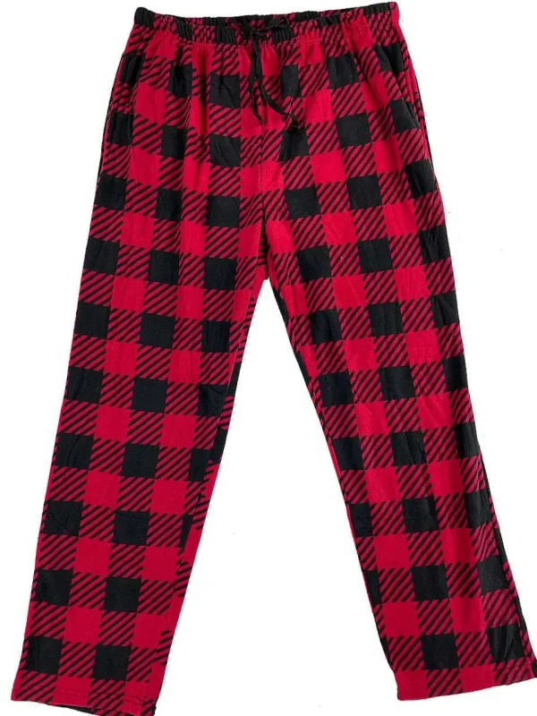 Buffalo Outdoors Pants^® Workwear Plush Sleep Pants-Red Buffalo Plaid Pants