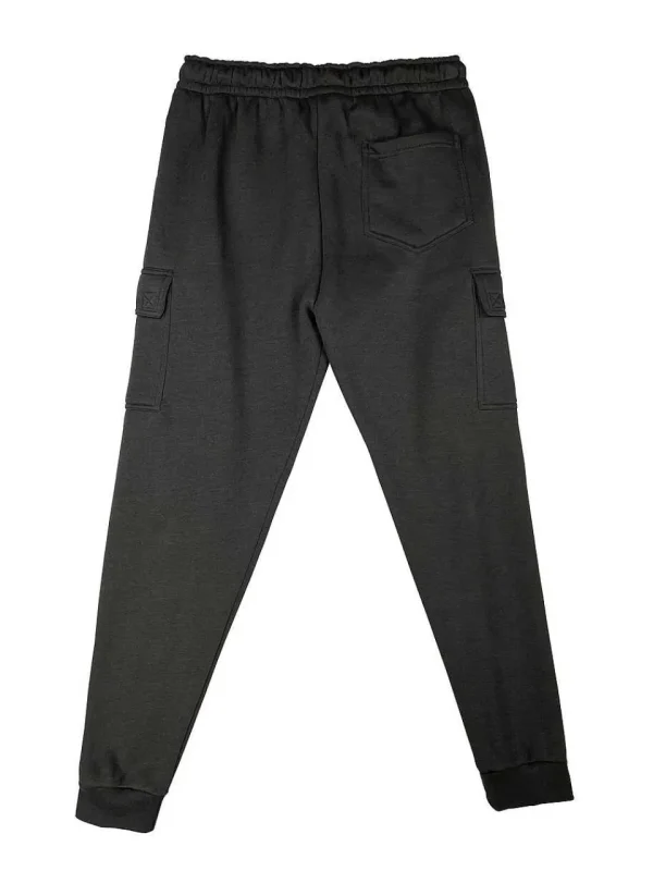 Buffalo Outdoors Pants^® Workwear Men's Fleece Cargo Joggers-Charcoal
