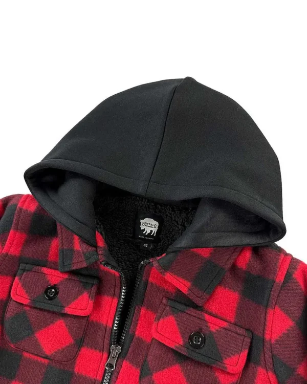 Buffalo Outdoors Hoodies^® Workwear Kid's Sherpa Lined Fleece-Buffalo Plaid
