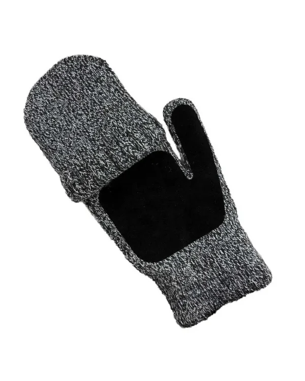 Buffalo Outdoors Gloves^® Workwear Unisex Fingerless Knit Glove-Charcoal