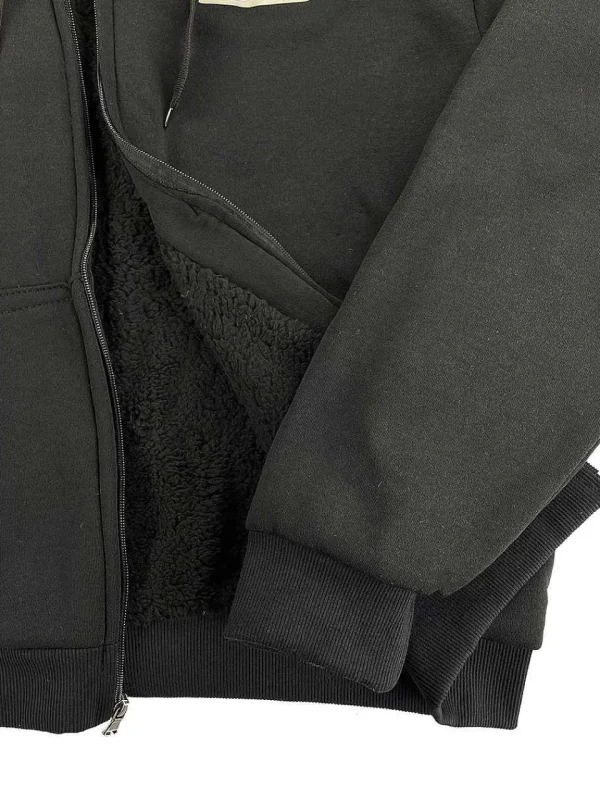 Buffalo Outdoors Hoodies & Sweatshirts For Men^® Workwear Men's Sherpa Lined Hooded Sweatshirt-Black