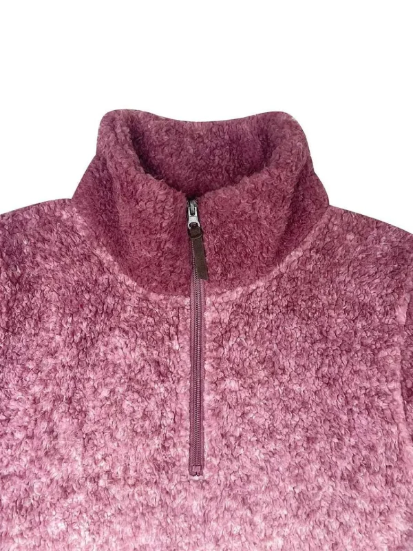 Buffalo Outdoors Tops^® Workwear Women's 1/4 Zip Fade Sherpa-Purple
