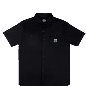 Buffalo Outdoors Button Down Shirts^® Workwear Short Sleeve Button Down Twill Work Shirt-Black