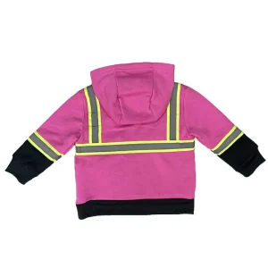 Buffalo Outdoors Hoodies^® Workwear Kid's Hi Vis Pink Reflective Safety Hoodie