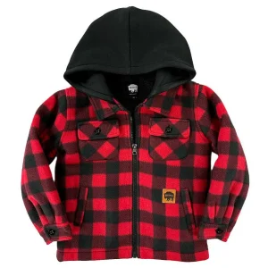 Buffalo Outdoors Hoodies^® Workwear Kid's Sherpa Lined Fleece-Buffalo Plaid