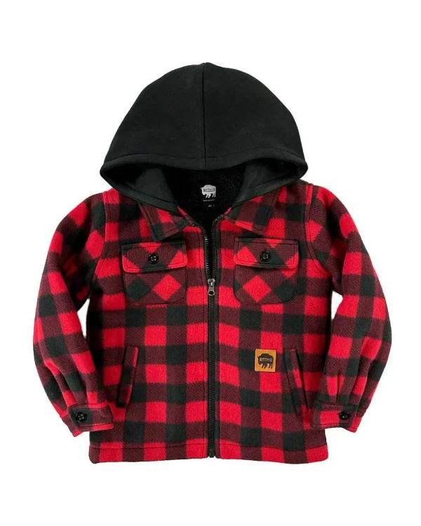 Buffalo Outdoors Hoodies^® Workwear Kid's Sherpa Lined Fleece-Buffalo Plaid