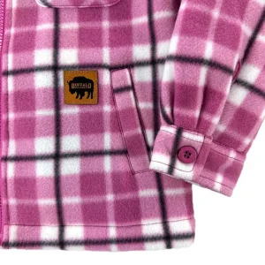 Buffalo Outdoors Hoodies^® Workwear Kid's Sherpa Lined Fleece-Pink Plaid