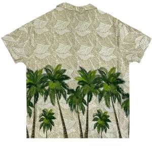 Buffalo Outdoors Button Down Shirts^® Workwear Men's Button Down All-Over Print Camp Shirts-Palm Trees