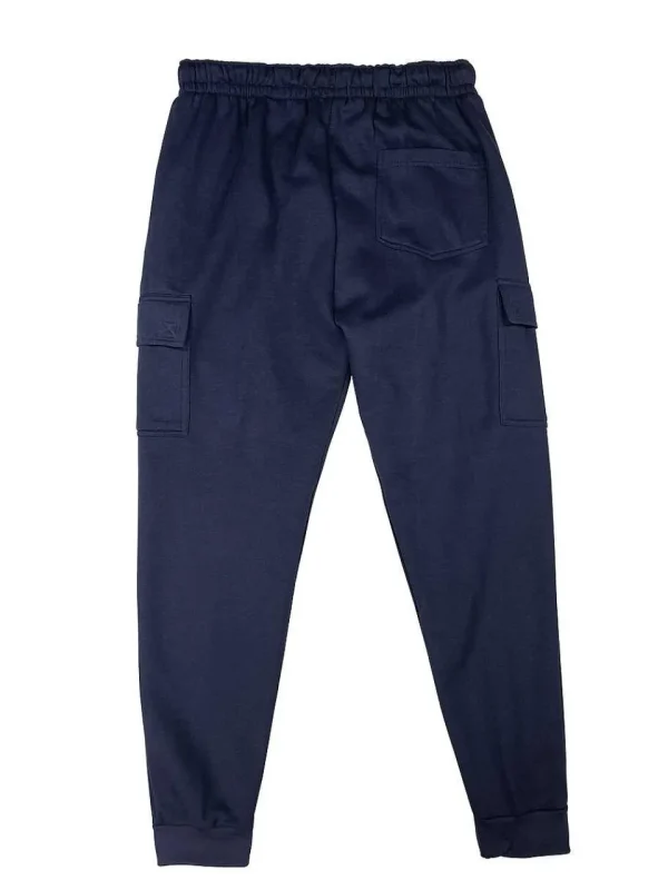 Buffalo Outdoors Pants^® Workwear Men's Fleece Cargo Joggers-Navy