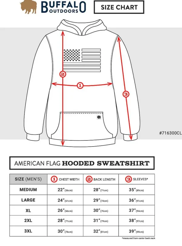 Buffalo Outdoors Hoodies & Sweatshirts For Men^® Workwear American Flag Hooded Sweatshirt-Black/Camo