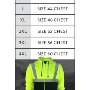 Buffalo Outdoors Hoodies & Sweatshirts For Men^® Workwear Class 2 Hi Vis Reflective Safety Hoodie-Yellow
