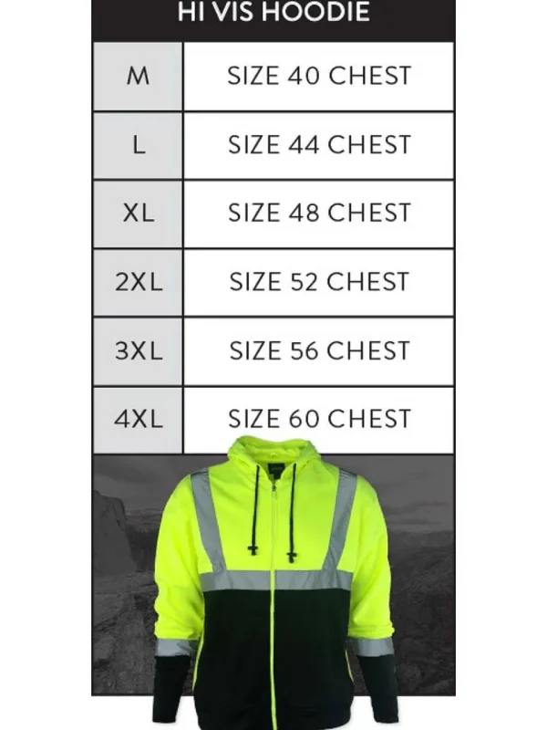 Buffalo Outdoors Hoodies & Sweatshirts For Men^® Workwear Class 2 Hi Vis Reflective Safety Hoodie-Yellow