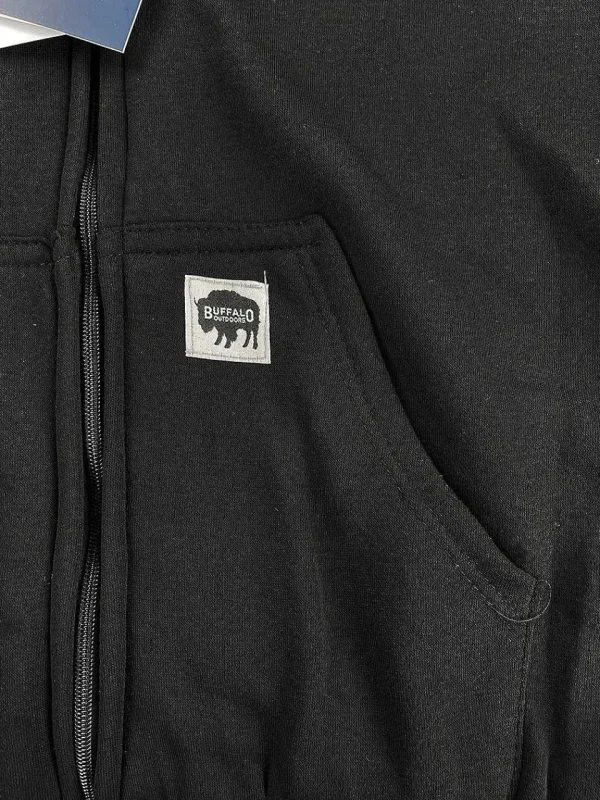 Buffalo Outdoors Hoodies & Sweatshirts For Men^® Workwear Men's Sherpa Lined Hooded Sweatshirt-Black