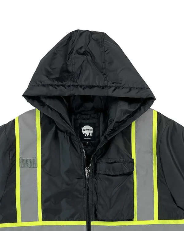 Buffalo Outdoors Men's Jackets^® Workwear Black Reflective Safety Midweight Field Jacket