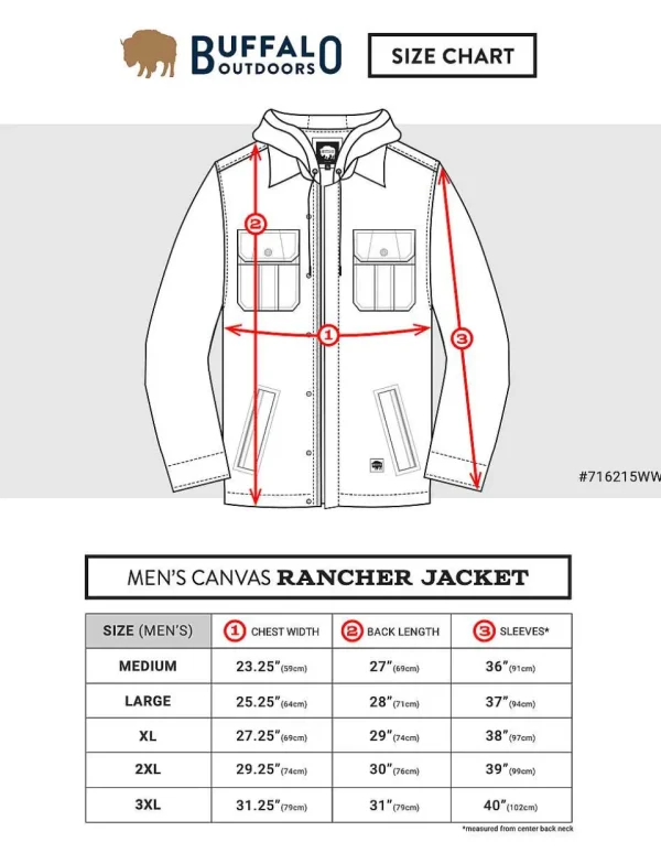 Buffalo Outdoors Men's Jackets^® Workwear Men's Rancher Canvas Jacket