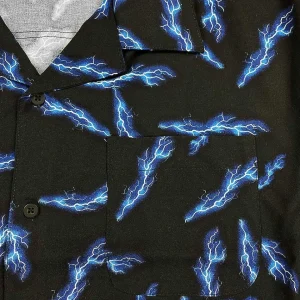 Buffalo Outdoors Button Down Shirts^® Workwear Men's Button Down All-Over Print Camp Shirts-Lightning Strike