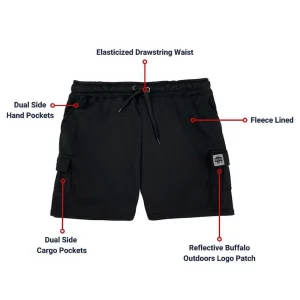 Buffalo Outdoors Bottoms^® Workwear Women's Four-Pocket Sweat Short-Black