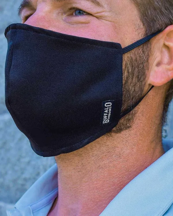Buffalo Outdoors Face Covers^® Workwear Washable Face Cover-Black