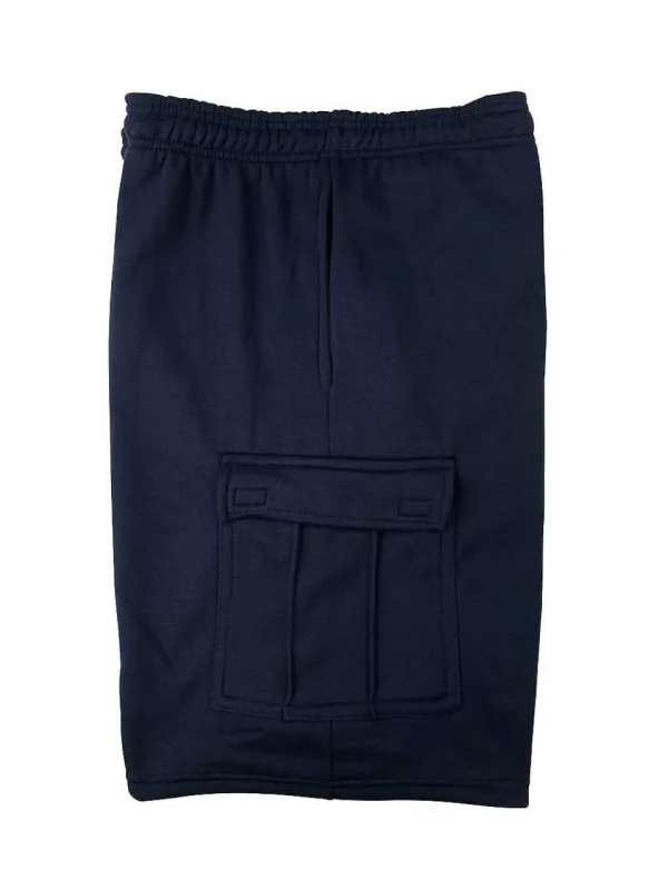 Buffalo Outdoors Men's Shorts^® Workwear Fleece Lined All-Season Shorts-Navy Blue