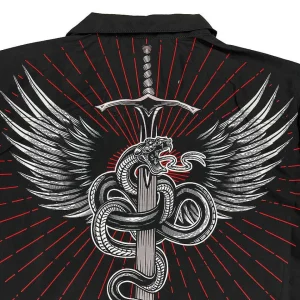 Buffalo Outdoors Button Down Shirts^® Workwear Men's Button Down All-Over Print Camp Shirts-Flying Viper