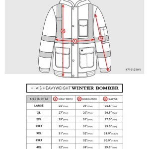 Buffalo Outdoors Men's Jackets^® Workwear Class 2 Hi Vis Safety Winter Jacket