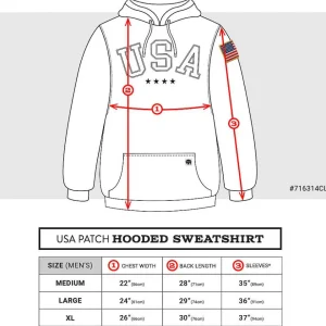 Buffalo Outdoors Hoodies & Sweatshirts For Men^® Workwear Men's Blackout Edition Usa Patch Hooded Sweatshirt
